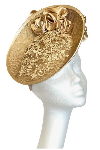 gold wedding hat to hire
