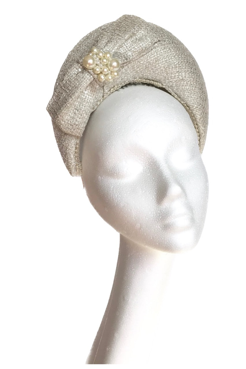 Cream / Natural Halo Crown Headpiece for Hire (W1)