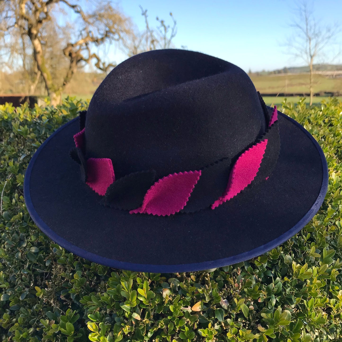 Belinda - Navy Fedora