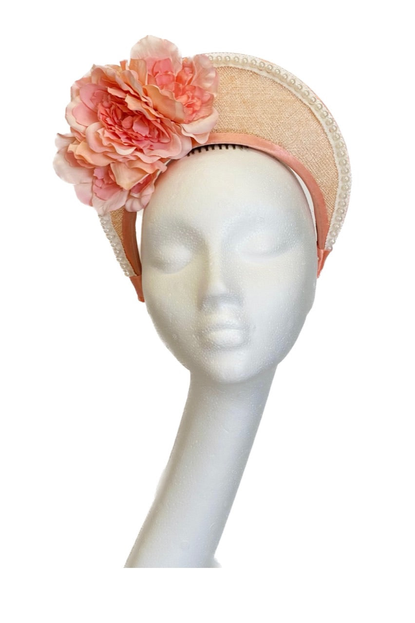 Peach crown style headpiece