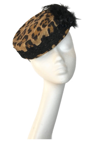 leopard print hat to hire