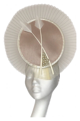Ivory & Taupe / Blush Headpiece for Hire (PK25)