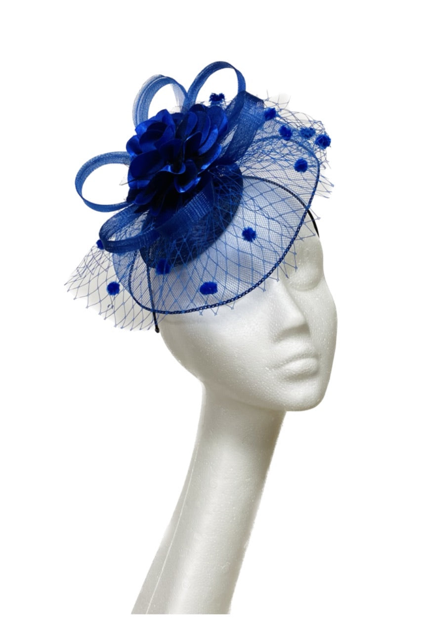 Blue headpiece to hire