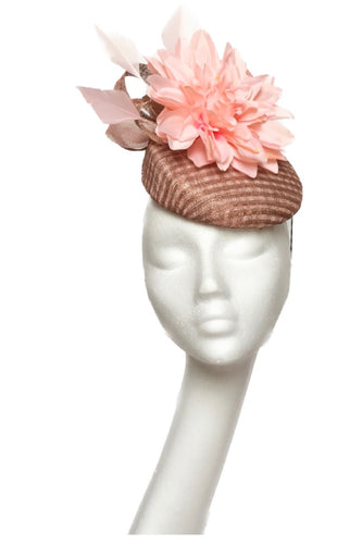 Coral & Rose gold headpiece to hire