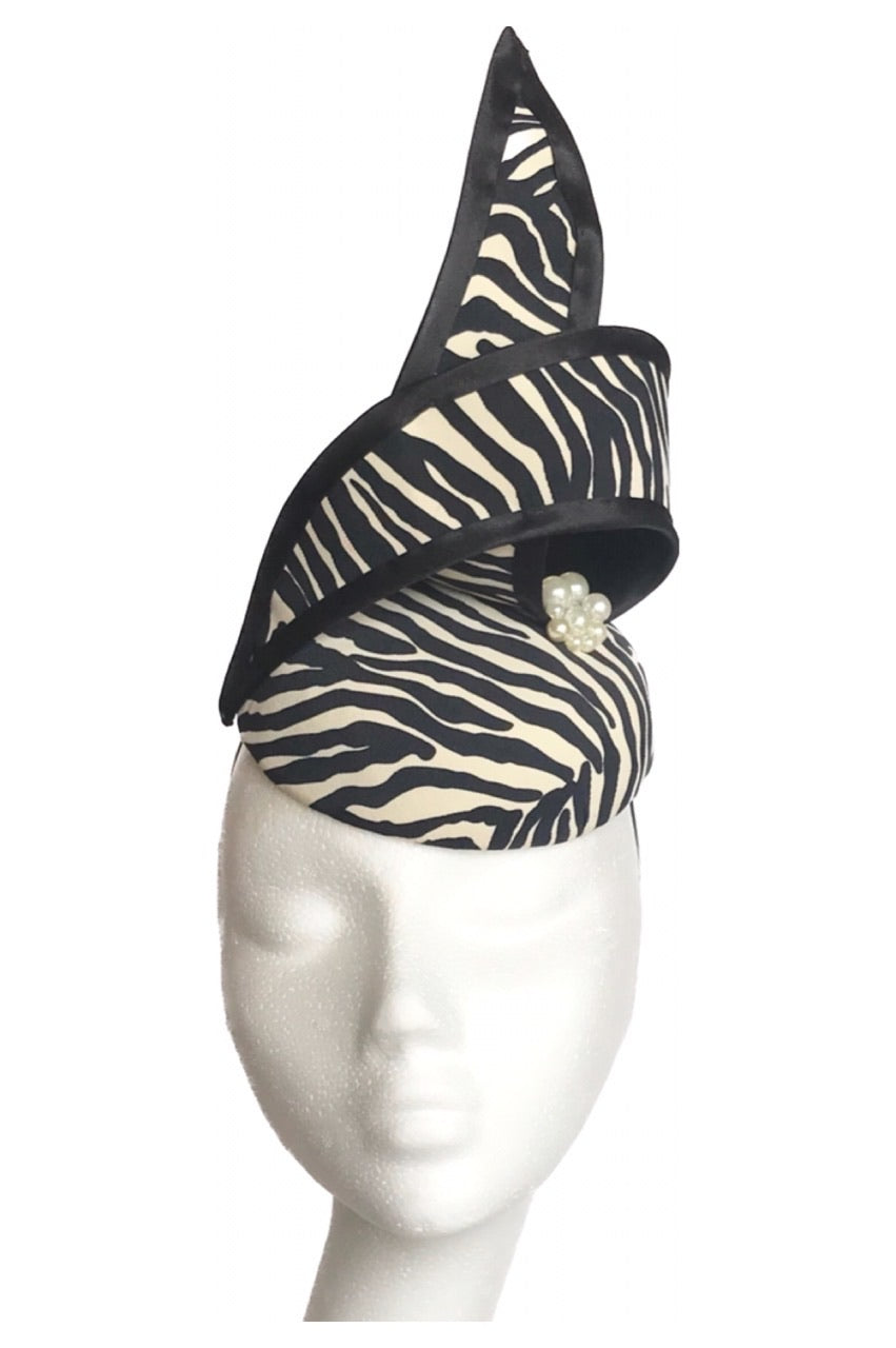 zebra print headpiece to hire