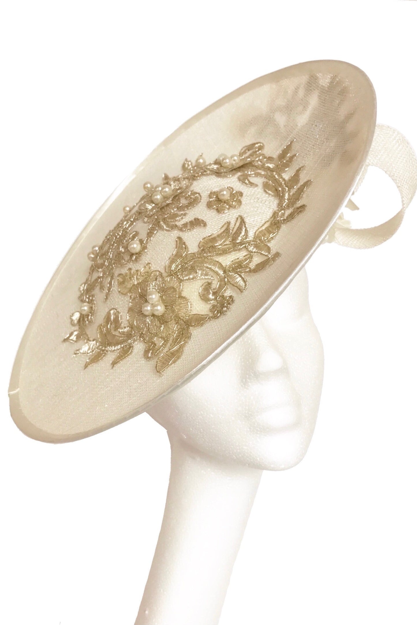 Ivory & Gold Hat for Hire (W5)