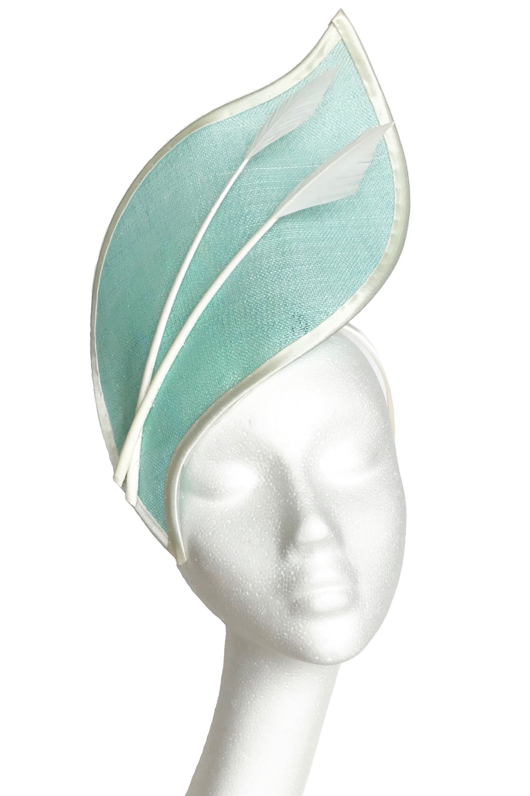 Mint green headpiece to hire