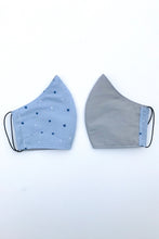 Adult Reversible 3 Layer Fabric Face Mask - Stars