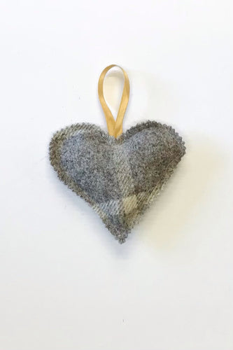 Tweed heart decoration