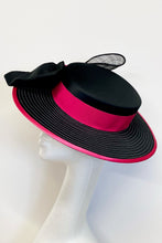 Black Hat with Pink Trim for Hire (BK16)