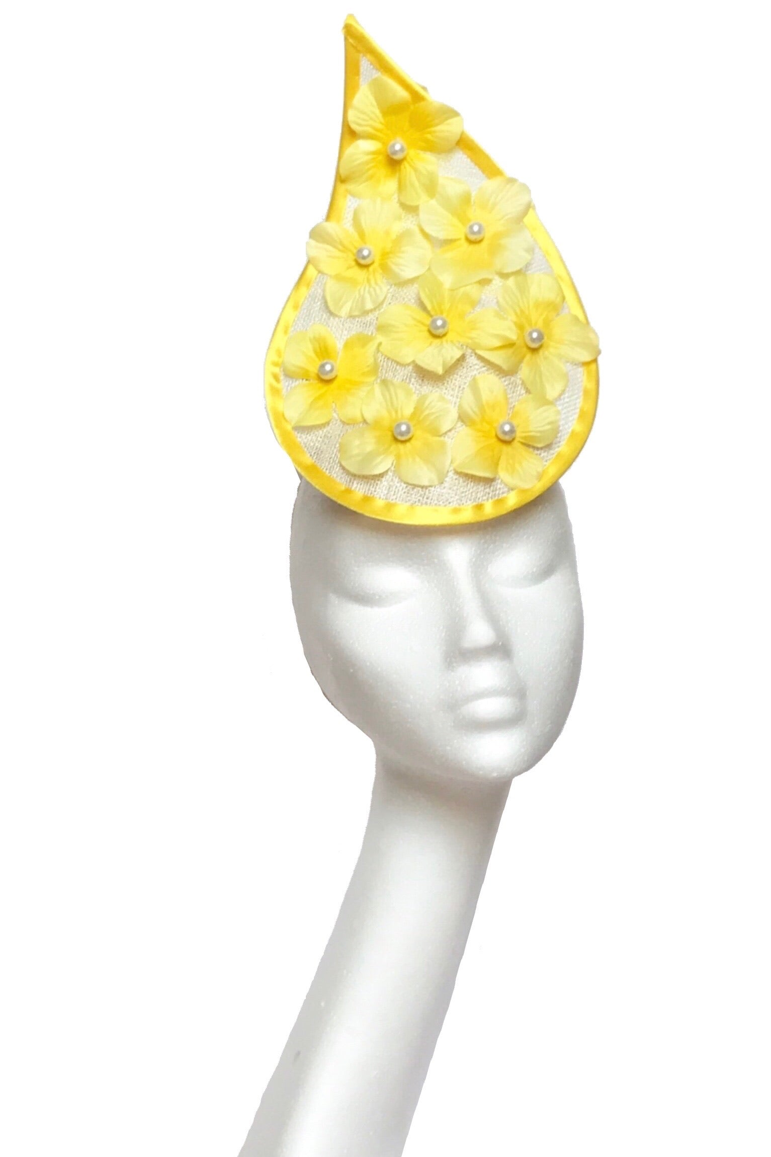 yellow headpiece to hire
