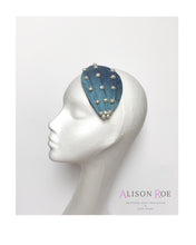 Blue designer wedding headpiece