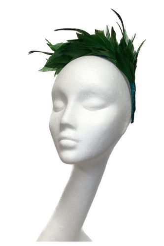 Green Feather Crown Headpiece for Hire (GN15)